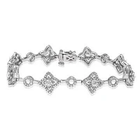 Cross Diamond Bracelet White Gold