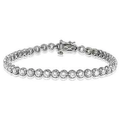 Diamond Illusion Bracelet 18K White Gold