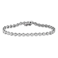 Diamond Pear Tennis Bracelet 18K White Gold