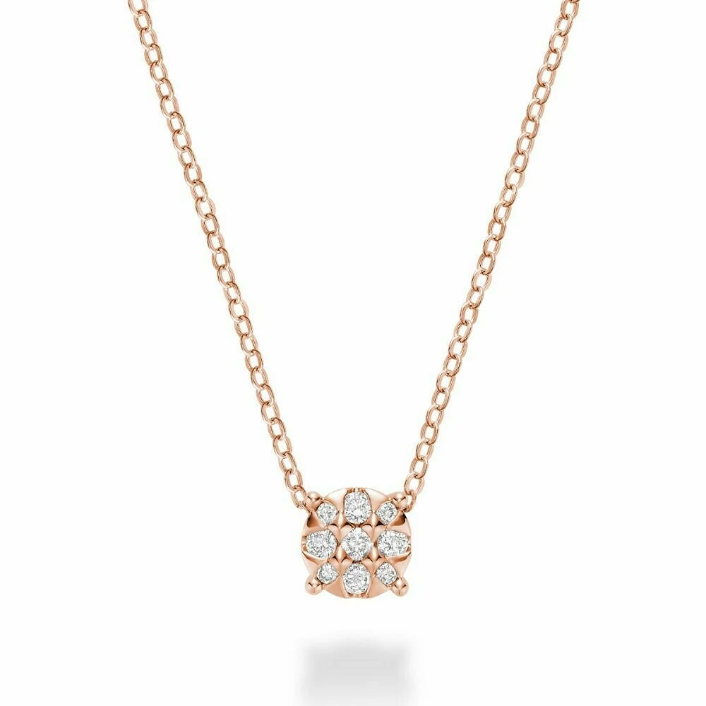 Illusion Diamond Pendant Rose Gold