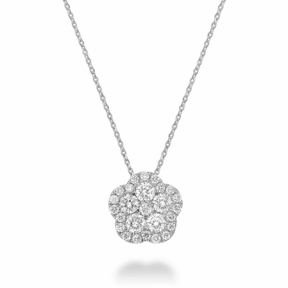 Hollow Flower Diamond Pendant CTDI Gold