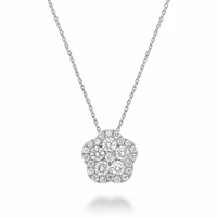 Hollow Flower Diamond Pendant CTDI Gold