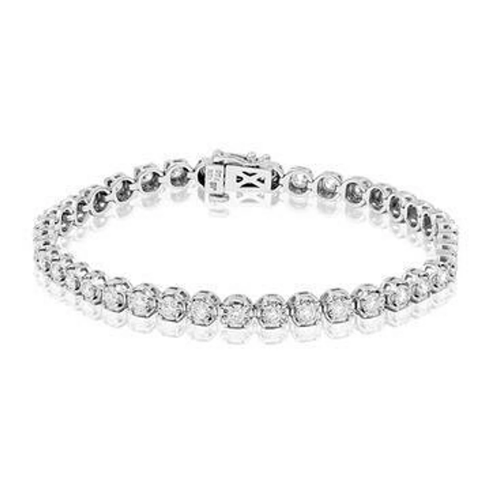 Diamond Tennis Bracelet 18K White Gold