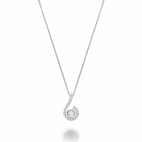 Drop Diamond Pendant White Gold