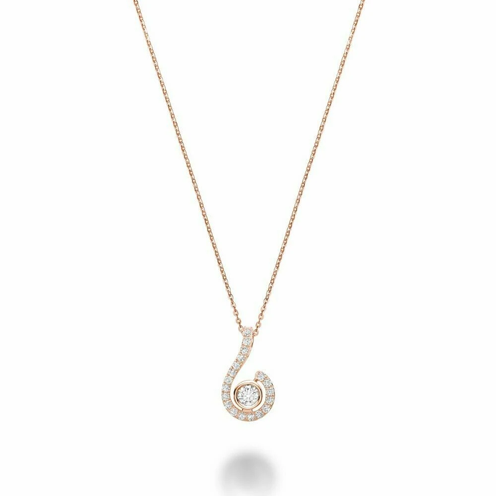 Drop Diamond Pendant Rose Gold