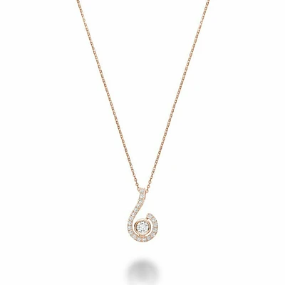 Drop Diamond Pendant Rose Gold