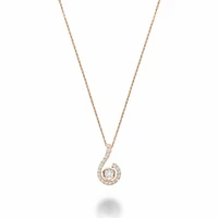 Drop Diamond Pendant Rose Gold