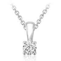 Solitaire Diamond Pendant 0.25 CTDI White Gold