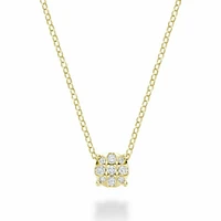 Illusion Diamond Pendant Yellow Gold