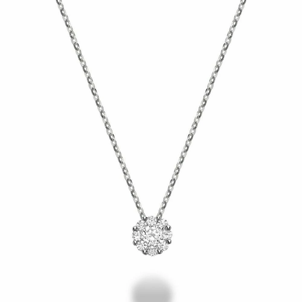 Cluster Diamond Pendant 0.25 CTDI White Gold