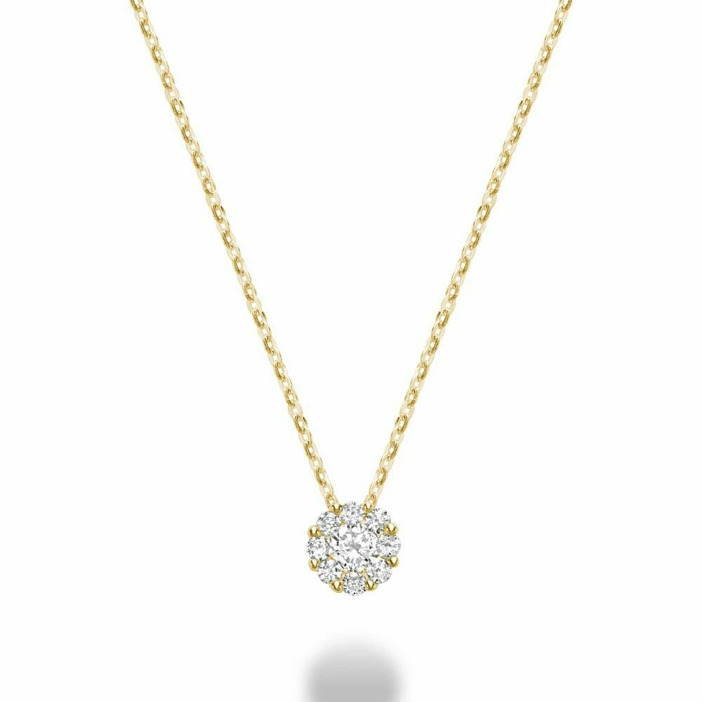 Cluster Diamond Pendant CTDI Yellow Gold