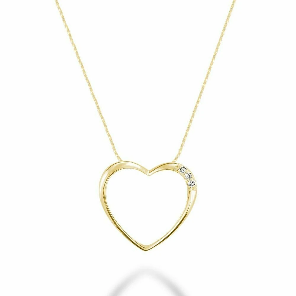 Diamond Heart Pendant 0.03CTDI Gold