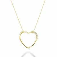 Diamond Heart Pendant 0.03CTDI Gold