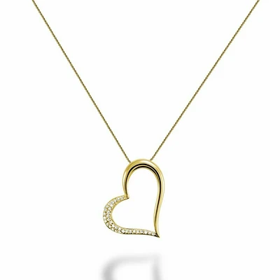 Diamond Heart Pendant 0.10CTDI Gold