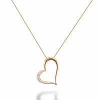 Diamond Heart Pendant 0.10CTDI Rose Gold