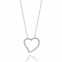 Asymmetrical Diamond Heart Pendant 0.15CTDI Gold