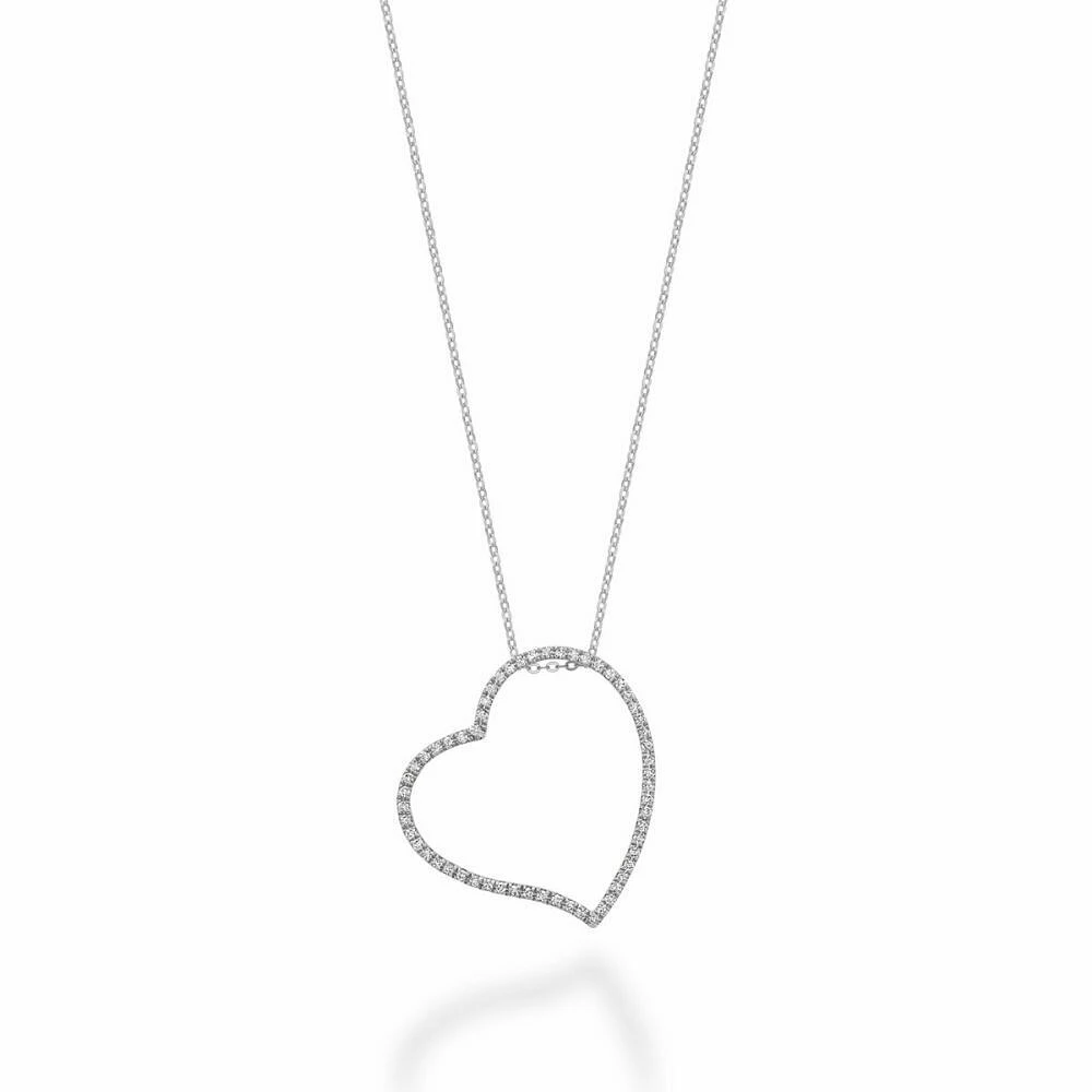 Asymmetrical Diamond Heart Pendant 0.33CTDI Gold