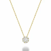 Cluster Diamond Pendant 0.35CTDI Gold