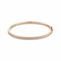 Micro Pave Bangle Bracelet 0.50CTDL Rose Gold