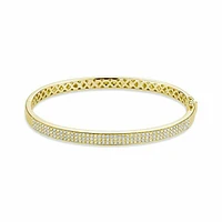 Micro Pave Bangle Bracelet 1.00CTDL Yellow Gold