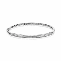 Pave Diamond Bangle Bracelet 1.00CTDI Gold