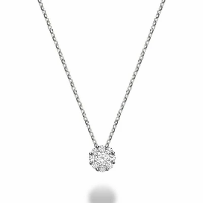 Cluster Diamond Pendant 0.35CTDI Gold