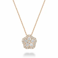 Hollow Flower Diamond Pendant 0.17CTDI Rose Gold