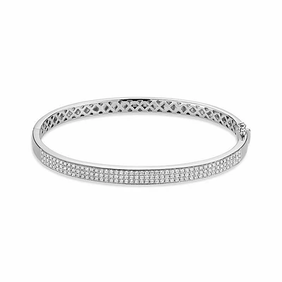 Micro Pave Bangle Bracelet 1.00CTDL Gold