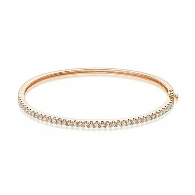 Semi Eternity Diamond Bangle 0.50CTDI Rose Gold