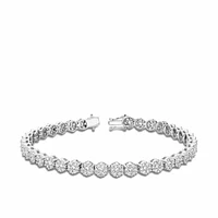 Cluster Diamond Tennis Bracelet 2.00CTDI Gold