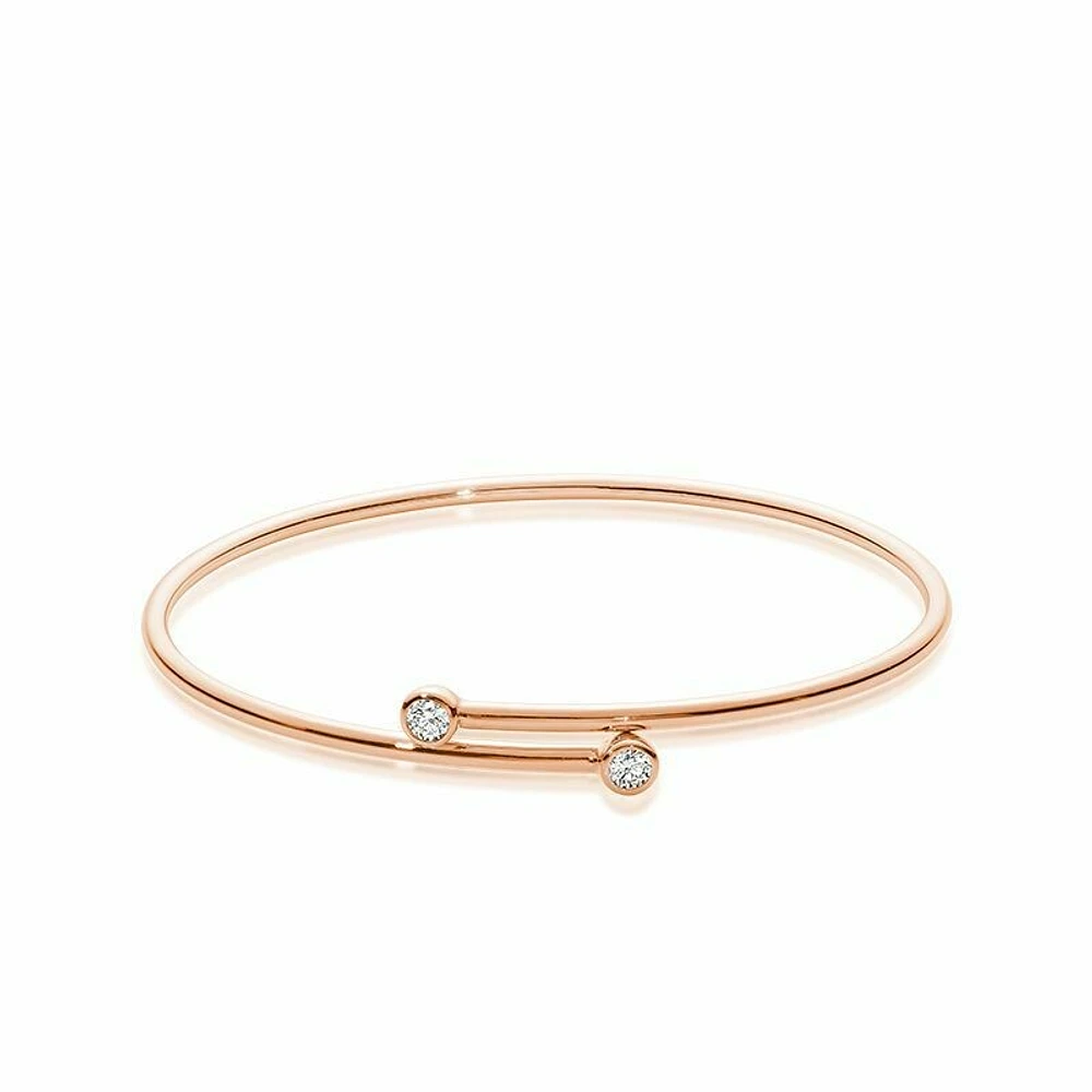 Diamond Hoop Bangle 0.25CTDI Rose Gold