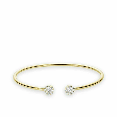 Cluster Diamond Bangle 0.50CTDI Yellow Gold