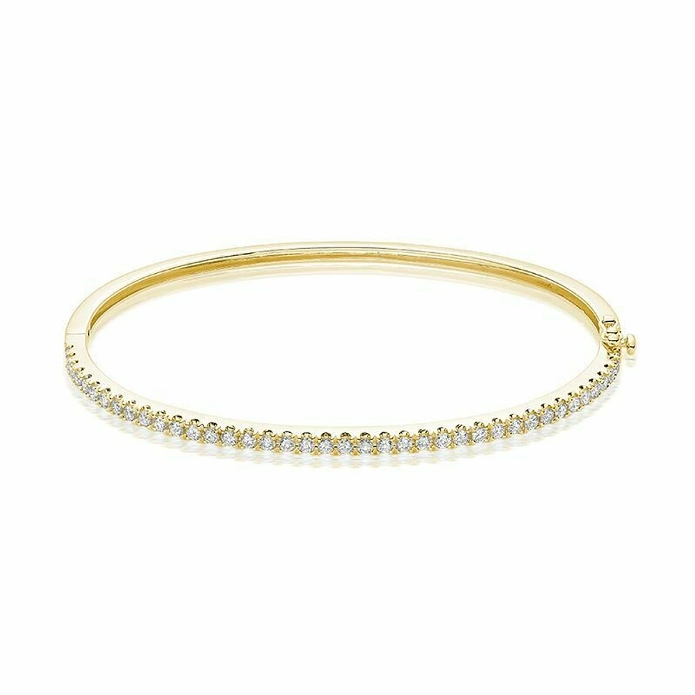 Semi Eternity Diamond Bangle 0.50CTDI Yellow Gold
