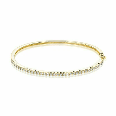 Semi Eternity Diamond Bangle 0.50CTDI Yellow Gold