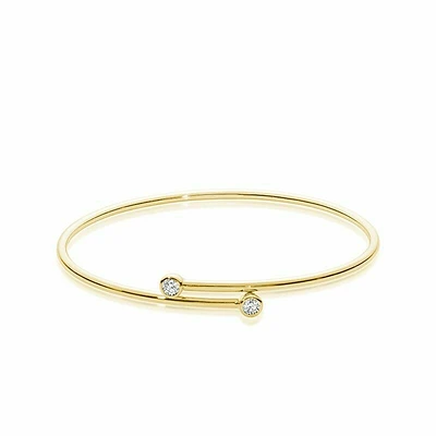 Diamond Hoop Bangle 0.25CTDI Yellow Gold