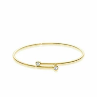 Diamond Hoop Bangle 0.25CTDI Yellow Gold
