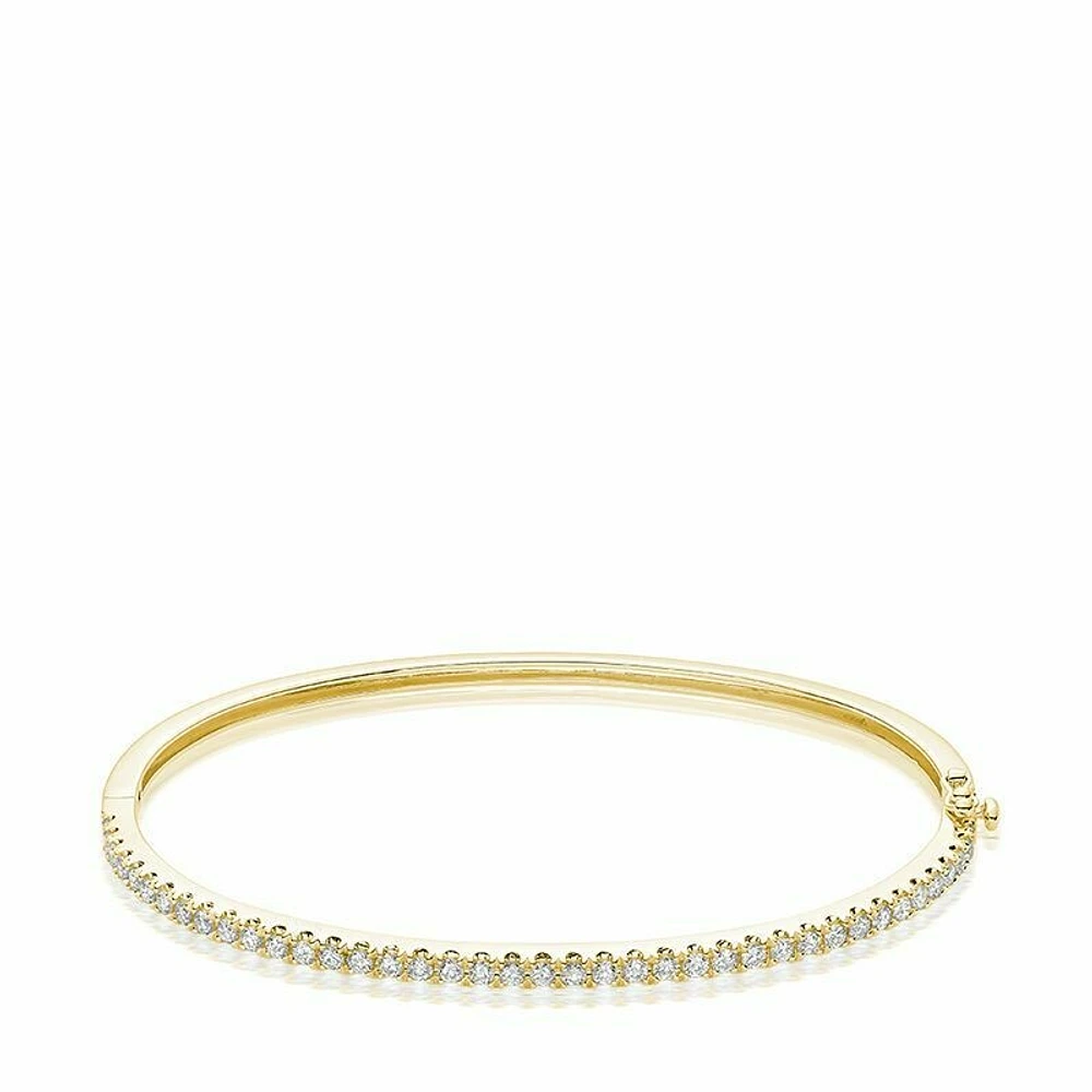Semi Eternity Diamond Bangle 0.35CTDI Yellow Gold