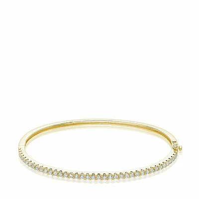 Semi Eternity Diamond Bangle 0.35CTDI Yellow Gold