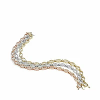 Tri-Colour Fashion Diamond Bracelet 2.18CTDI