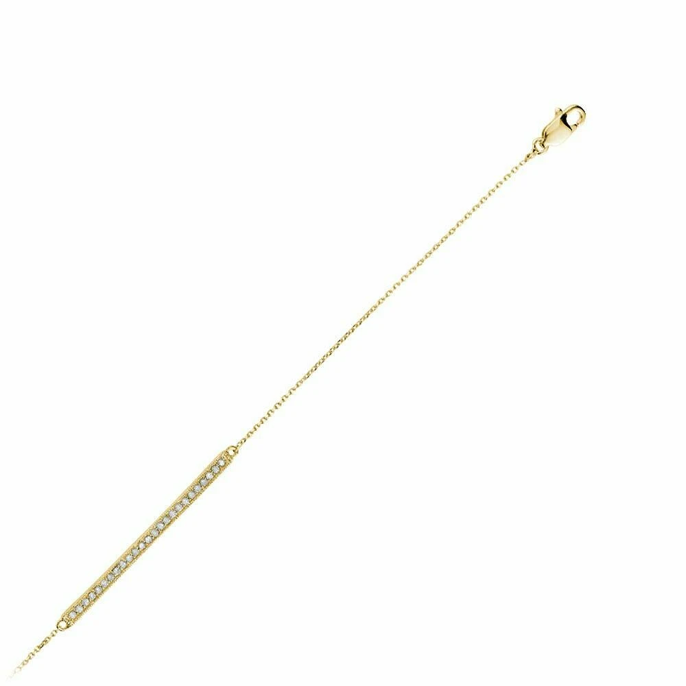 Diamond Bar Bracelet 0.15CTDI Yellow Gold