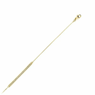 Diamond Bar Bracelet 0.15CTDI Yellow Gold