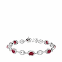 Ruby & Diamond Bracelet 1.00CTDI White Gold