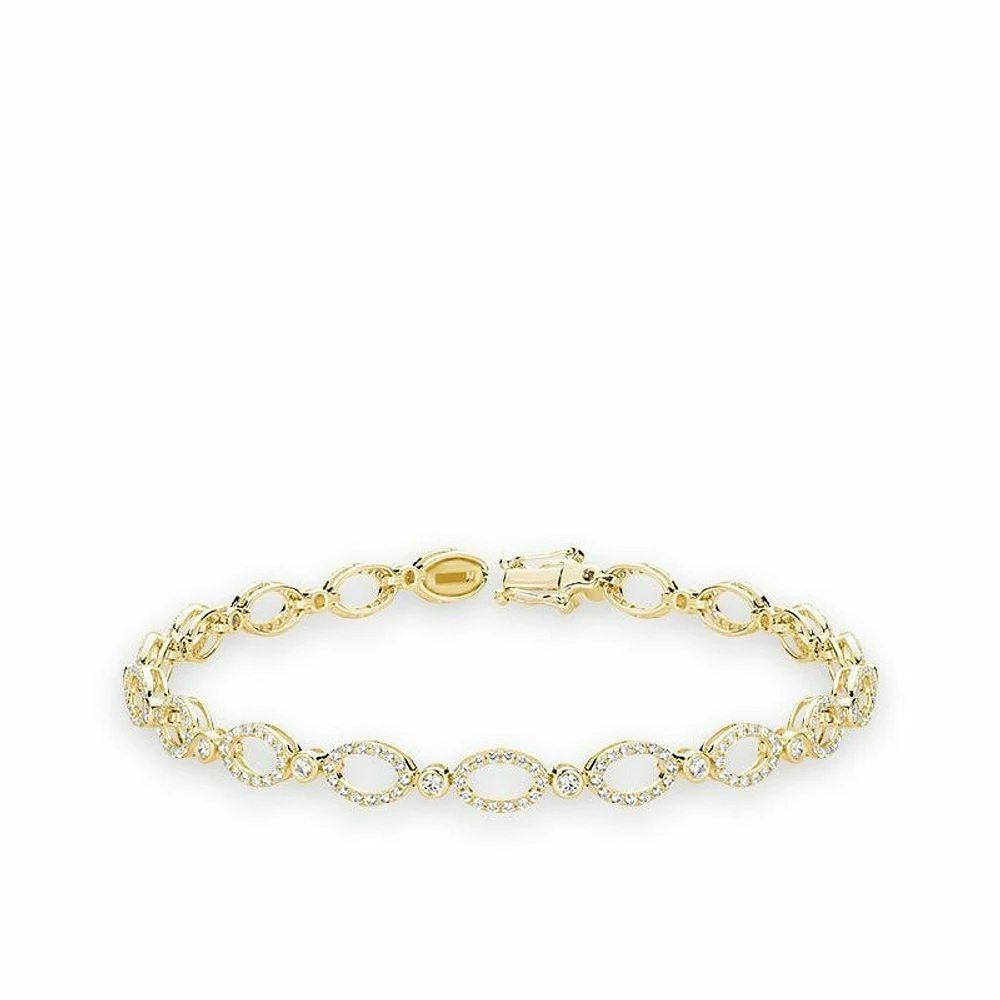 Fashion Diamond Bracelet 1.00CTDI Yellow Gold
