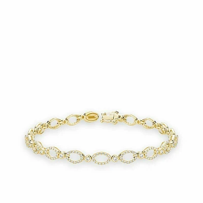 Fashion Diamond Bracelet 1.00CTDI Yellow Gold