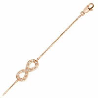 Infinity Diamond Bracelet 0.06CTDI Rose Gold