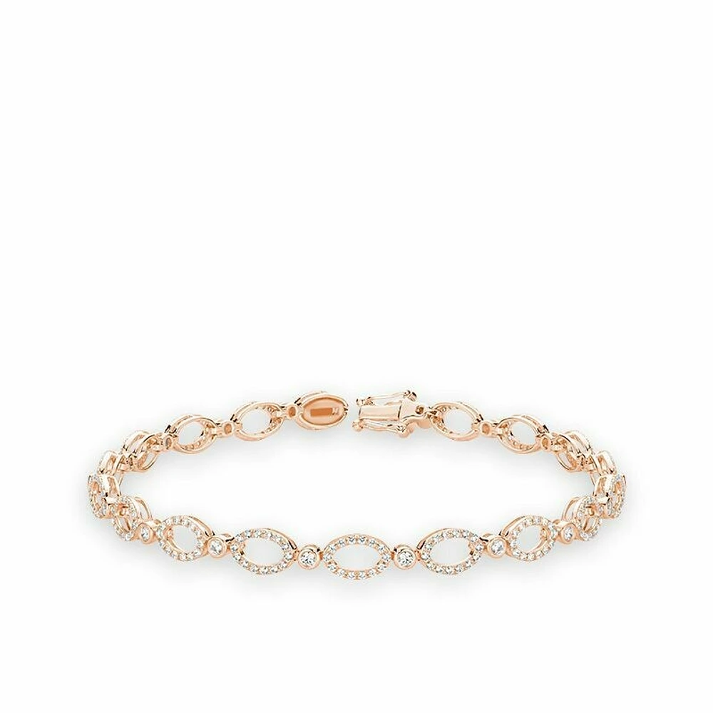 Fashion Diamond Bracelet 1.00CTDI Rose Gold