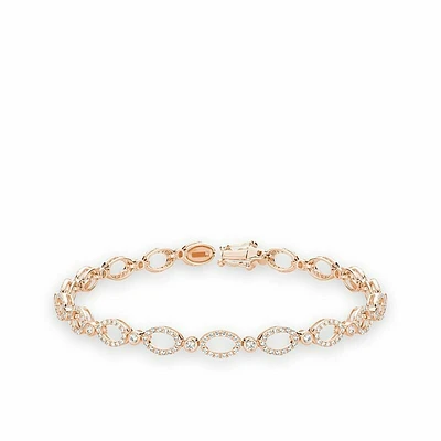 Fashion Diamond Bracelet 1.00CTDI Rose Gold