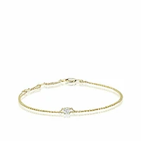 Solitaire Diamond Bracelet 0.15CTDI Yellow Gold