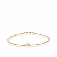 Solitaire Diamond Bracelet 0.15CTDI Rose Gold