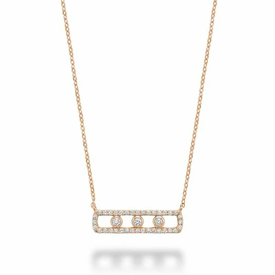 Fashion Diamond Necklace 0.25CTDI Rose Gold